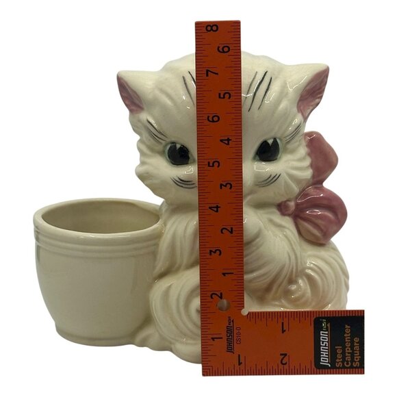 HULL Pink Kitten Art Pottery Glazed Planter, Made In U.S.A., Ca. 1940's #61 - Picture 5 of 10